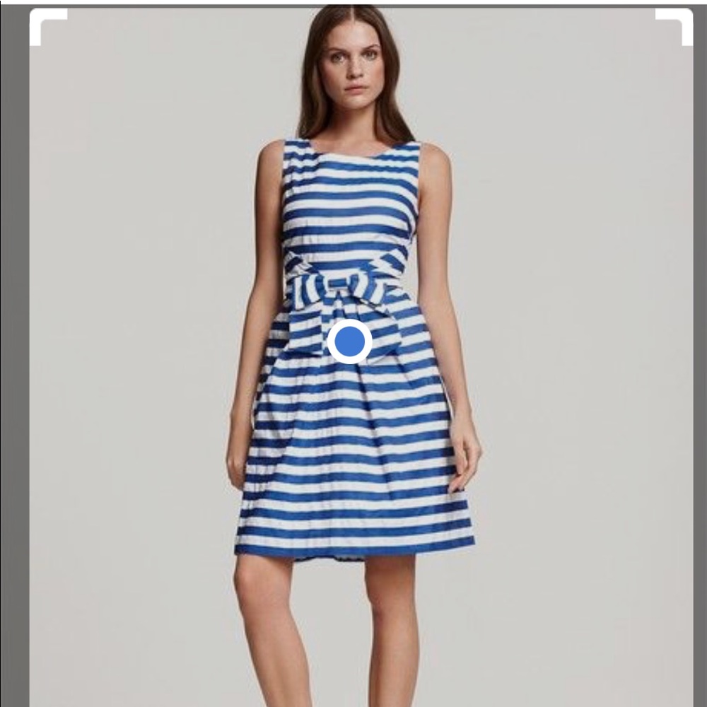Kate Spade Wht Blue Blk Stripe Jillian Sugar Beach